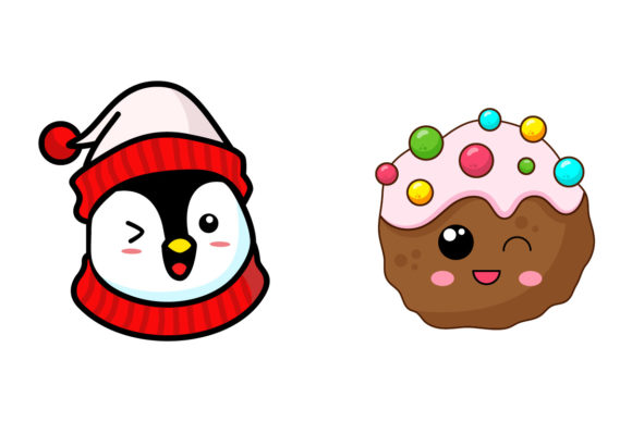 Bundle Kawaii Christmas-02 Illustrations