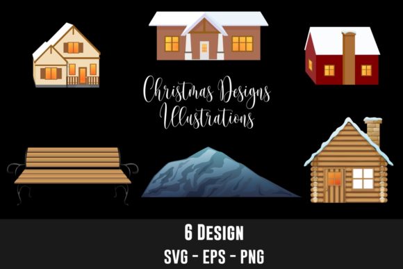 Christmas Element Vector Bundle Illustrations