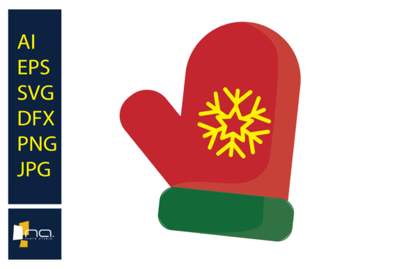Christmas Gloves Illustration for Decor