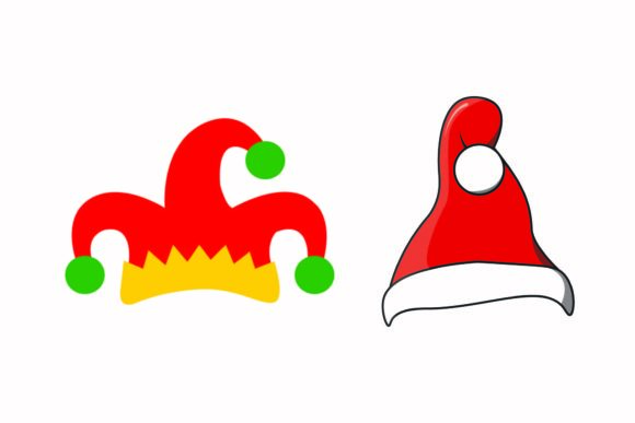 Christmas Hat Happy Celebration Vectors Illustrations
