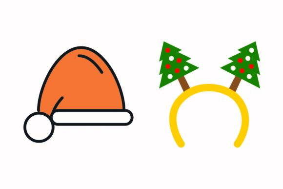 Christmas Headband Celebration Vectors Illustrations