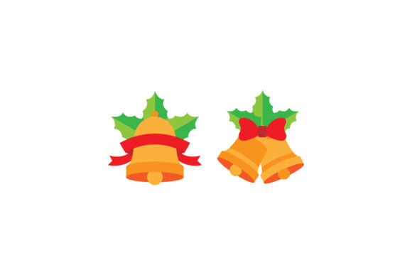 Christmas Jingle Bell Set Vector Asset for Illustrations