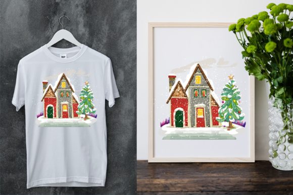 Christmas Joy Happiness with Family Illustrations