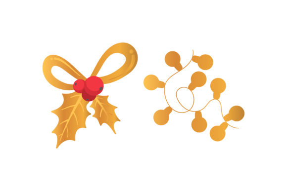 Christmas Light Mistletoe Set Asset for Cricut and Handmade Projects