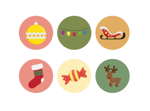 Christmas Santa Sleigh Vector Bundle for Illustrations
