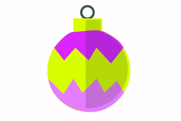 Christmas Tree Decoration Balls Yellow Illustrations