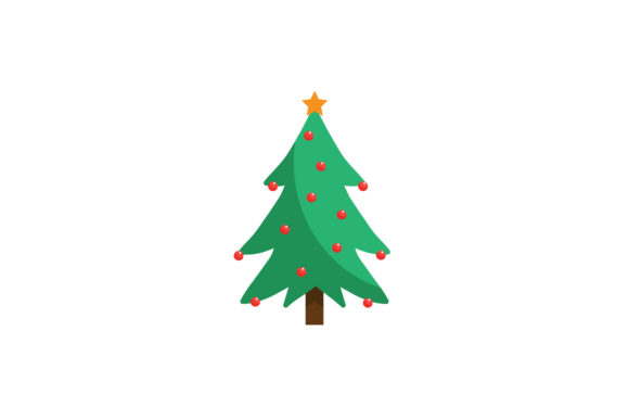 Christmas Vector Tree Asset for Branding and Illustrations
