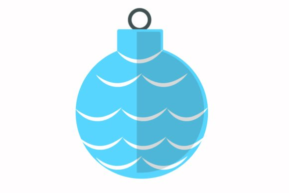 Cyan Holiday Balls for Editorial Design