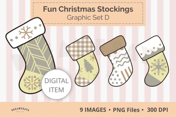 Fun Christmas Stockings Png Clipart D