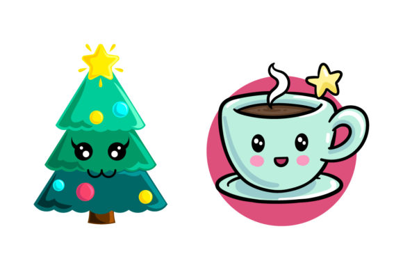 Kawaii Christmas Illustrations