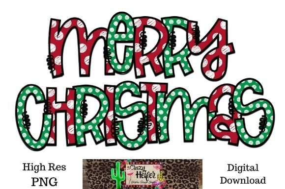 Merry Christmas Polka Dot Hand Drawn Illustrations