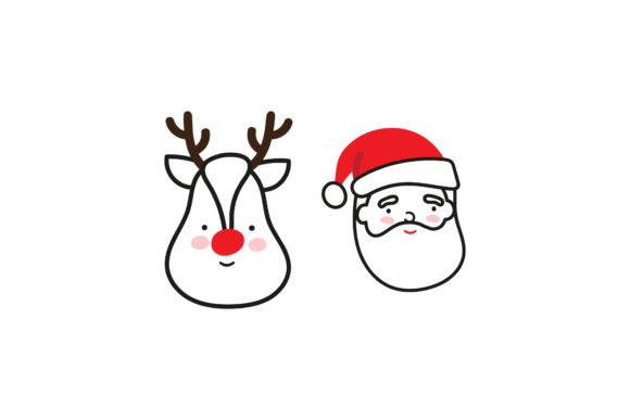Santa and Reindeer Christmas Asset