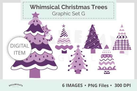 Whimsical Christmas Trees Png Clipart G