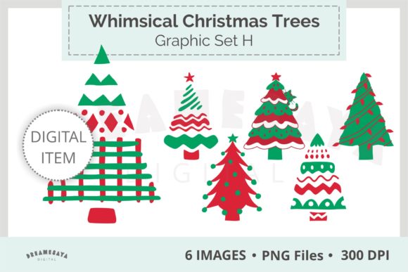 Whimsical Christmas Trees Png Clipart H